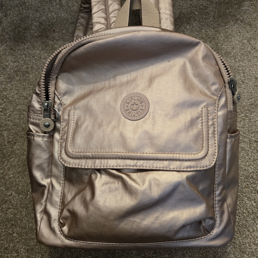 Kipling Metallic Rosegold Backpack